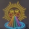Enseigne Néon Soleil Arc-en-ciel