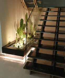 Jardin de Cactus en Marbre sous l’Escalier