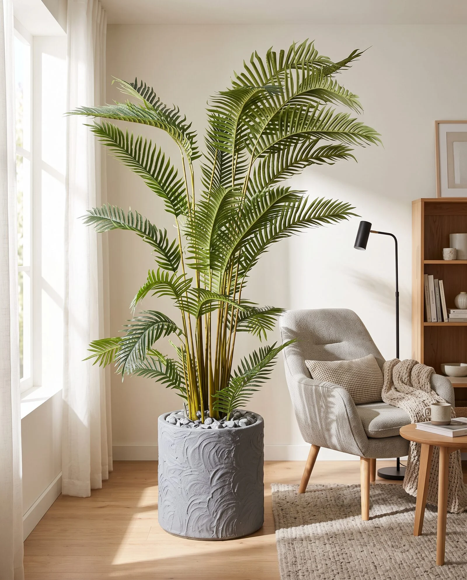 Areca Palm 200 cm styled in an interior — Neon Jungle Studios