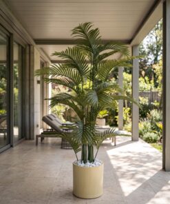 Areca Palm Dark green 200 cm styled in an interior — Neon Jungle Studios