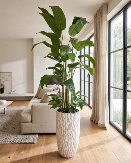 Birds of Paradise 200 cm with 2 bouquets arrangement styled in an interior — Neon Jungle Studios