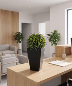 Buxus Ball Lavender 33 cm styled in an interior — Neon Jungle Studios