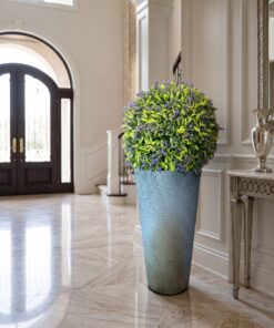 Buxus Ball Lavender 53 cm styled in an interior — Neon Jungle Studios