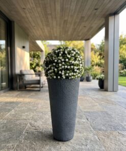 Buxus Ball White flowers 45 cm styled in an interior — Neon Jungle Studios