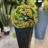 Boule de Buis à fleurs jaunes 35 cm
