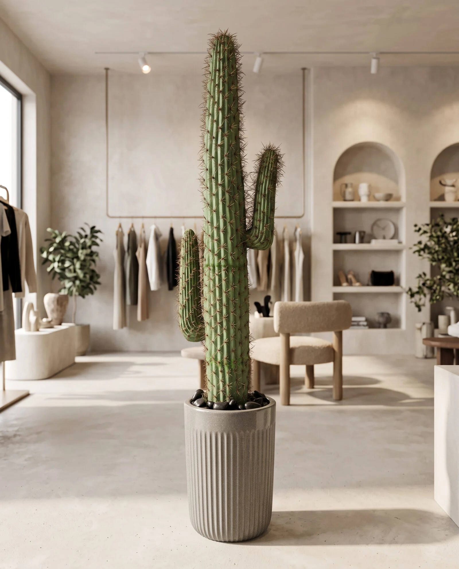 Cactus 140 cm styled in an interior — Neon Jungle Studios