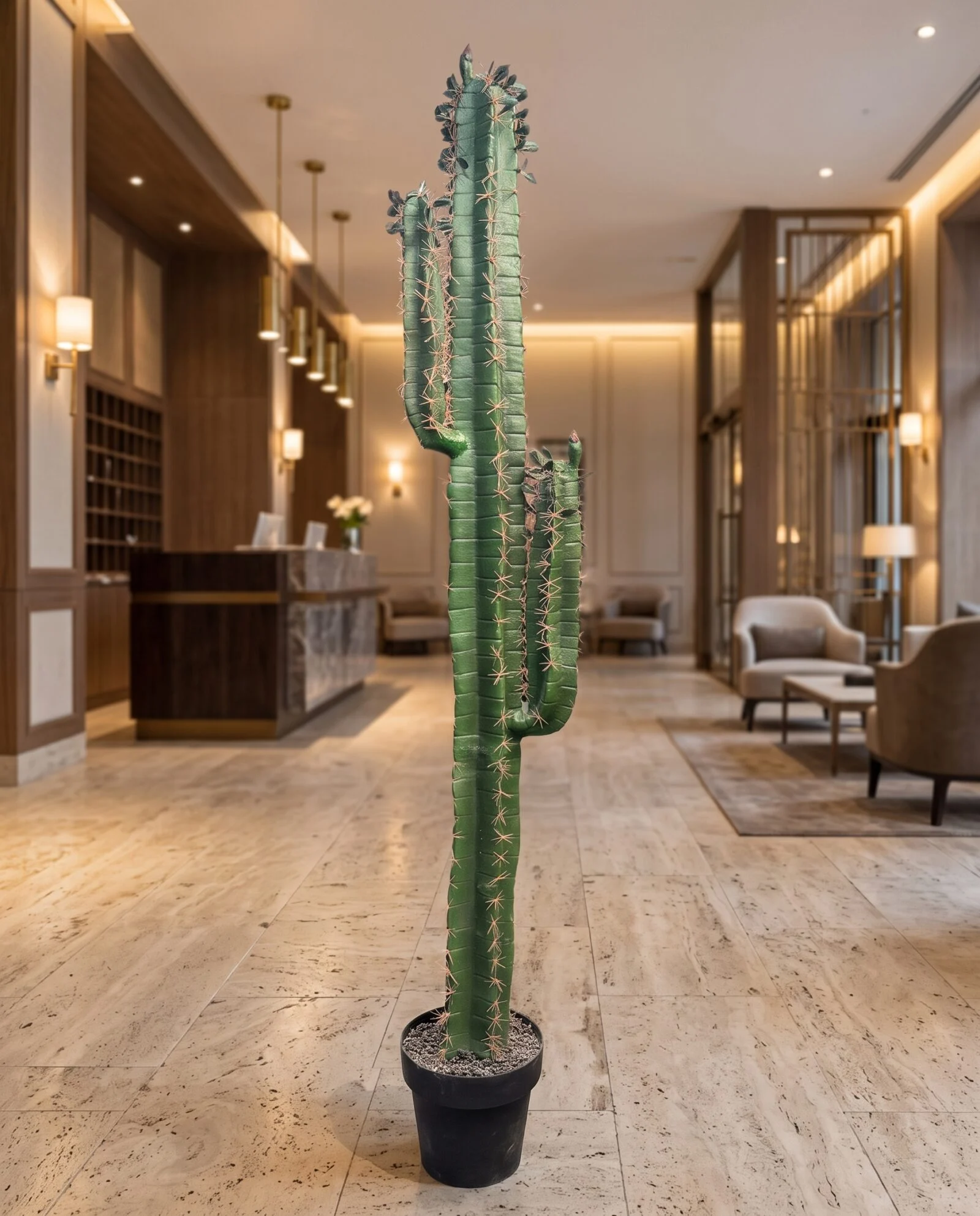 Cactus 150 cm 2 hands styled in an interior — Neon Jungle Studios