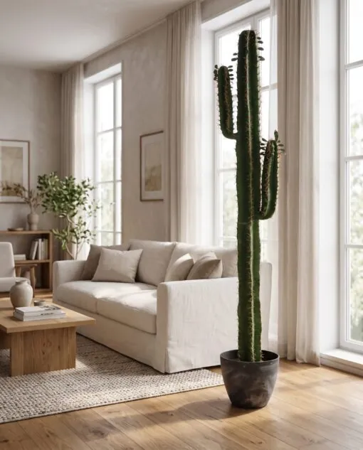 Cactus 185 cm 2 hands styled in an interior — Neon Jungle Studios
