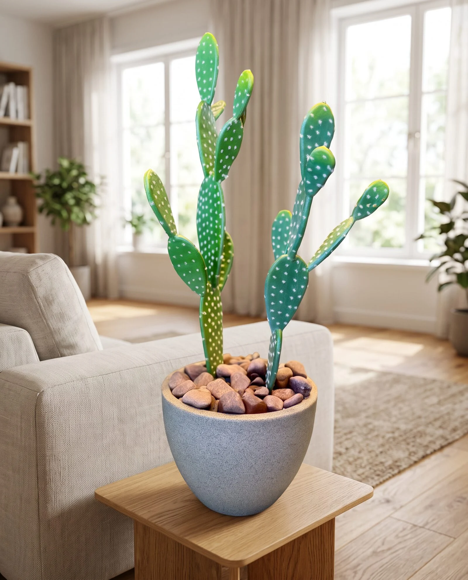 Cactus Set of 2 (50 & 30 cm) styled in an interior — Neon Jungle Studios