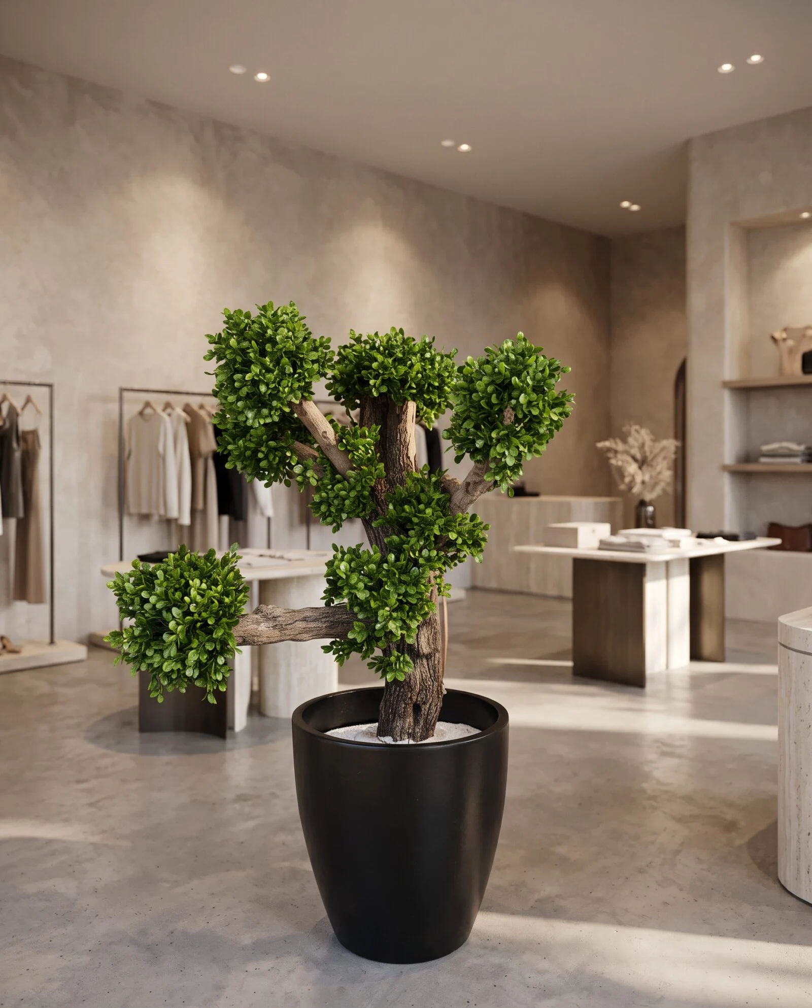 Custom Bonsai Tree 140*140*70 styled in an interior — Neon Jungle Studios