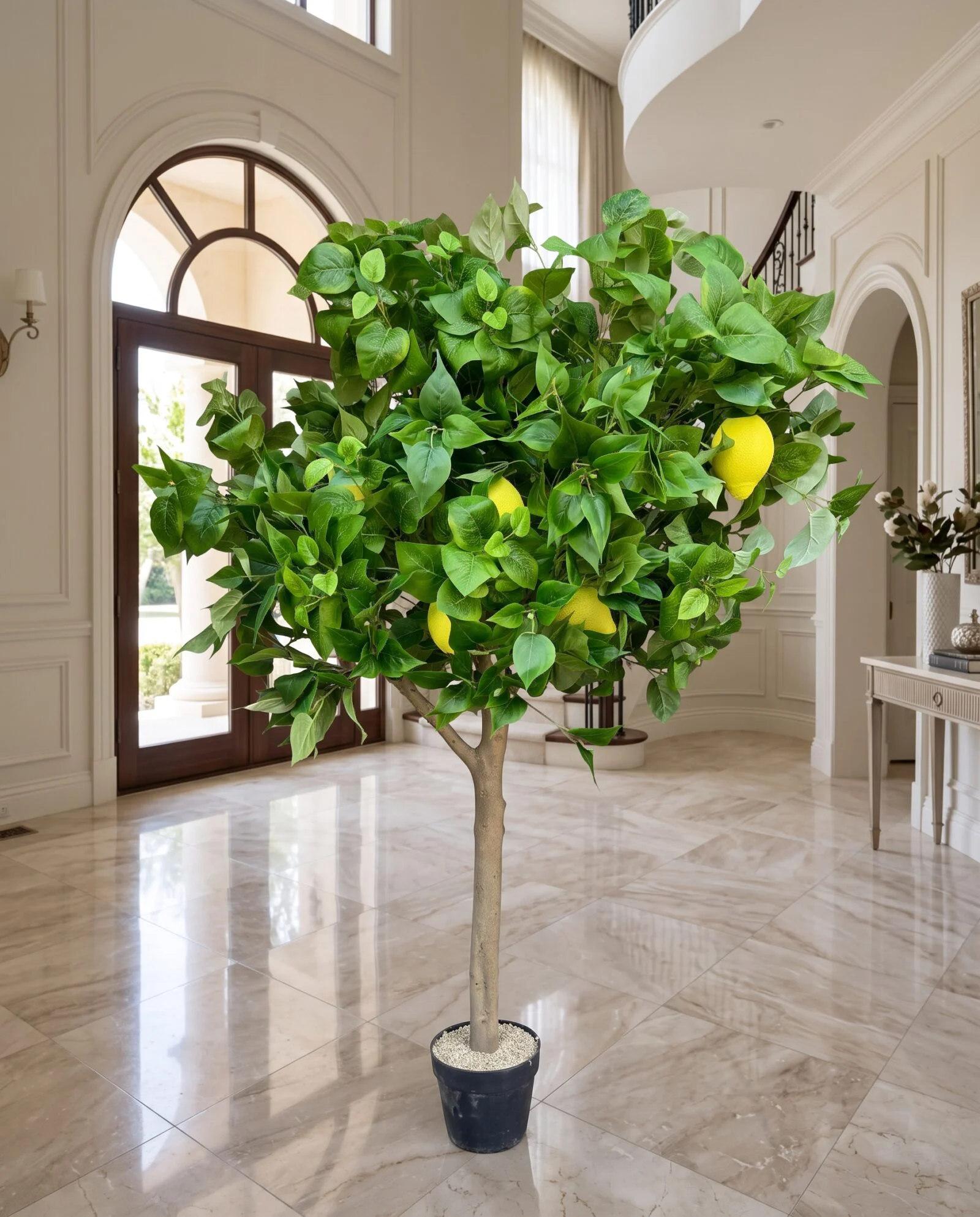 Custom Lemon Tree with real wood trunk170 cm styled in an interior — Neon Jungle Studios