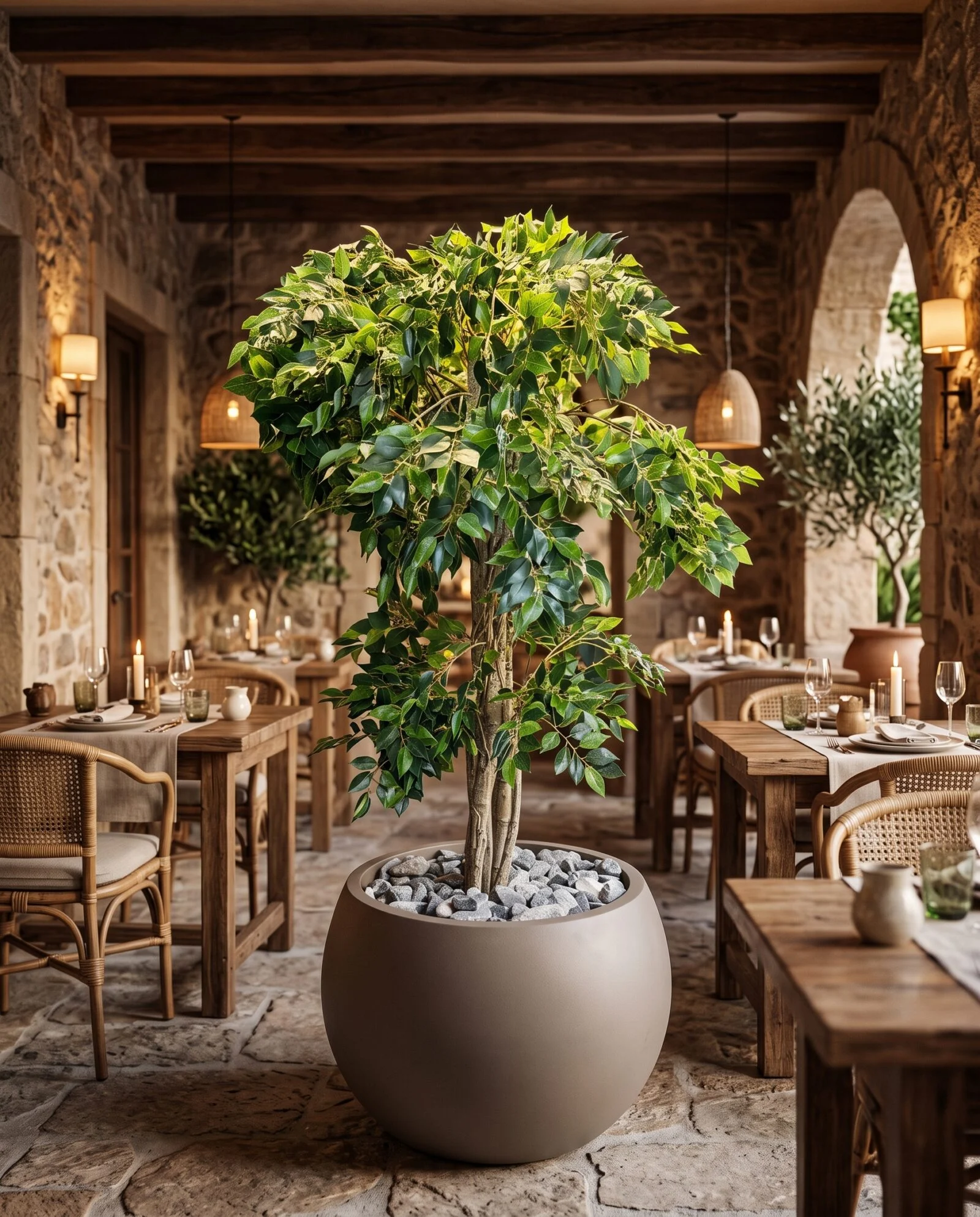Ficus Benjamina 120 cm styled in an interior — Neon Jungle Studios