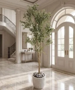 Olive Tree Fiber multiple Trunks 210 cm styled in an interior — Neon Jungle Studios
