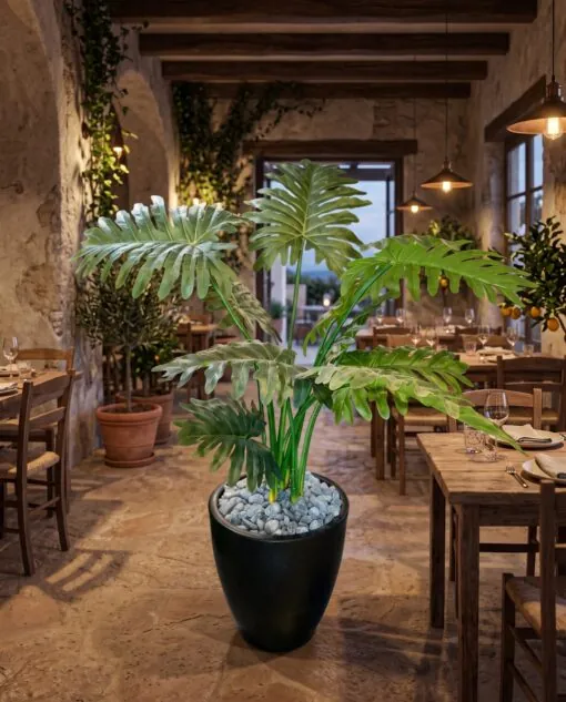 Philodendron Xanadu Tree styled in an interior — Neon Jungle Studios