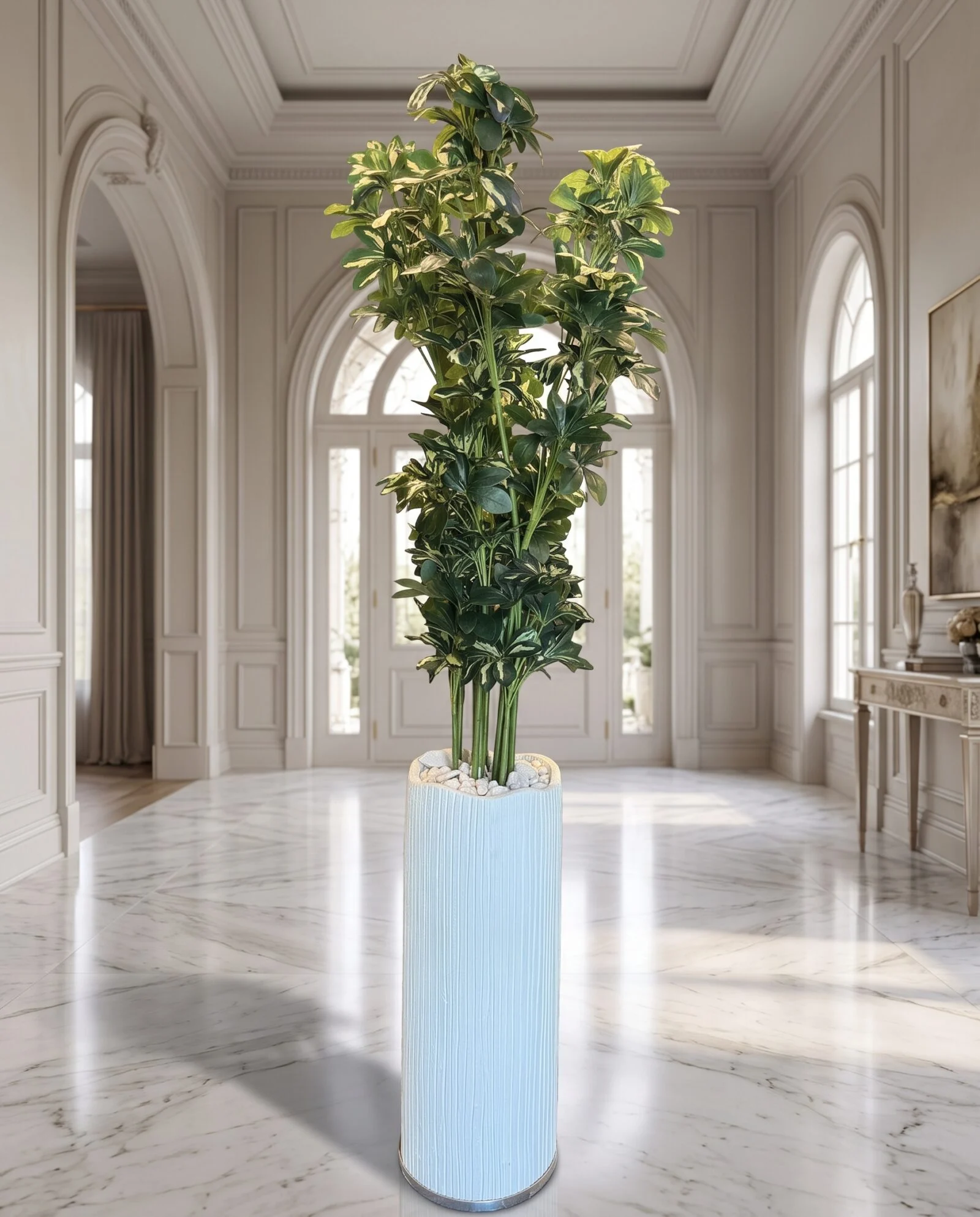 Schefflera Tree 150 cm styled in an interior — Neon Jungle Studios