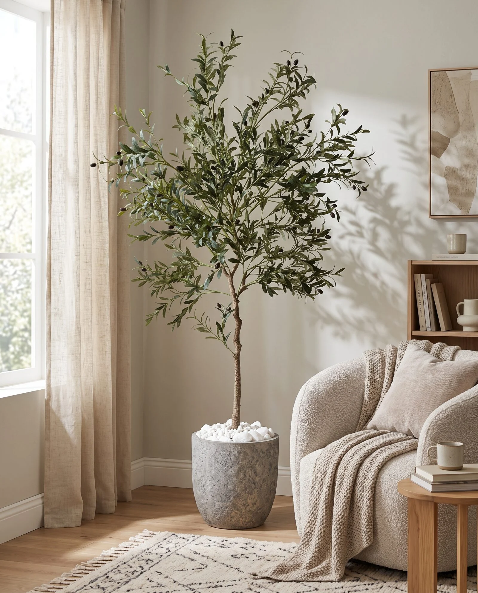Custom Olive Tree 170 cm styled in an interior — Neon Jungle Studios