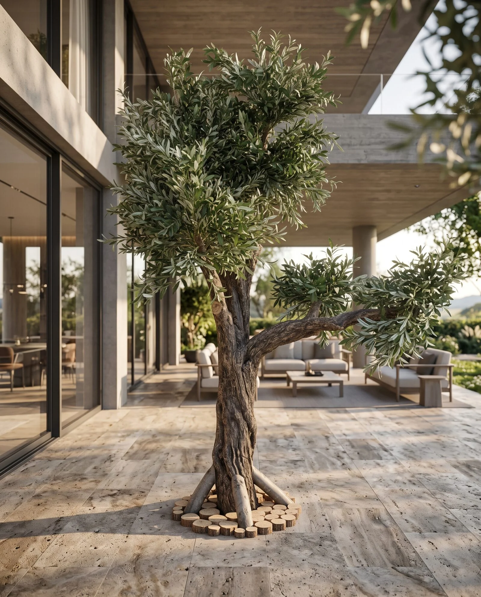 Custom Olive Tree 240*230 cm styled in an interior — Neon Jungle Studios