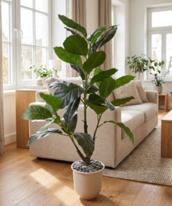 Ficus Lyrata 100 cm with pot styled in an interior — Neon Jungle Studios