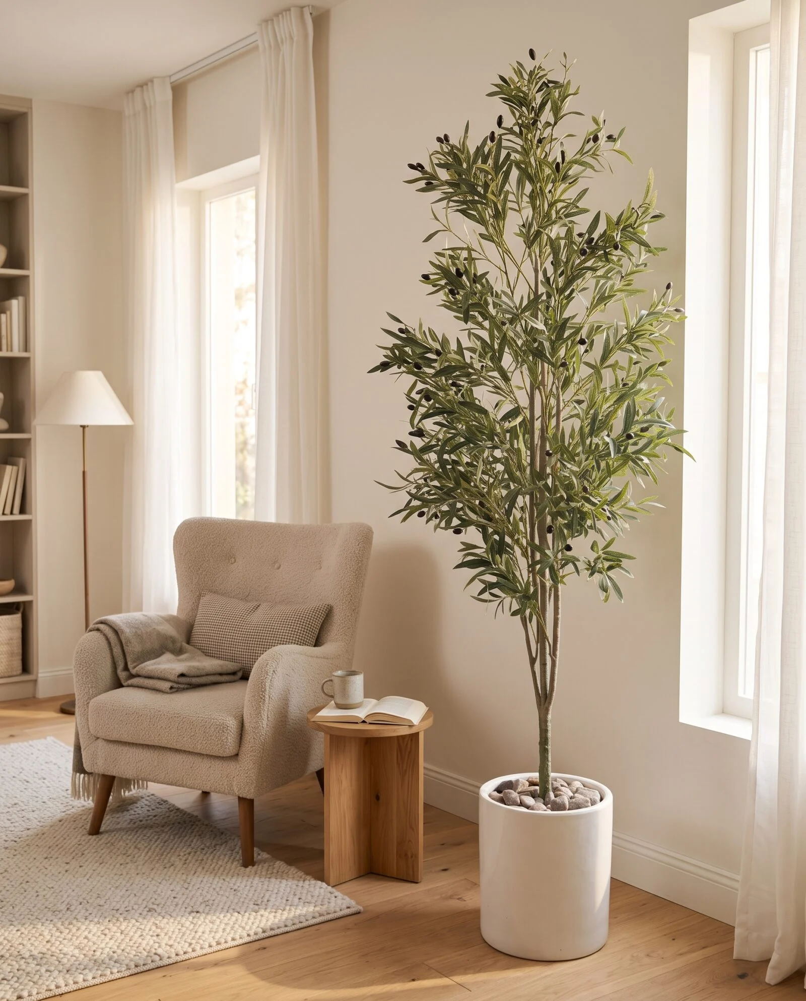 Olive Tree Fiber 220 cm styled in an interior — Neon Jungle Studios