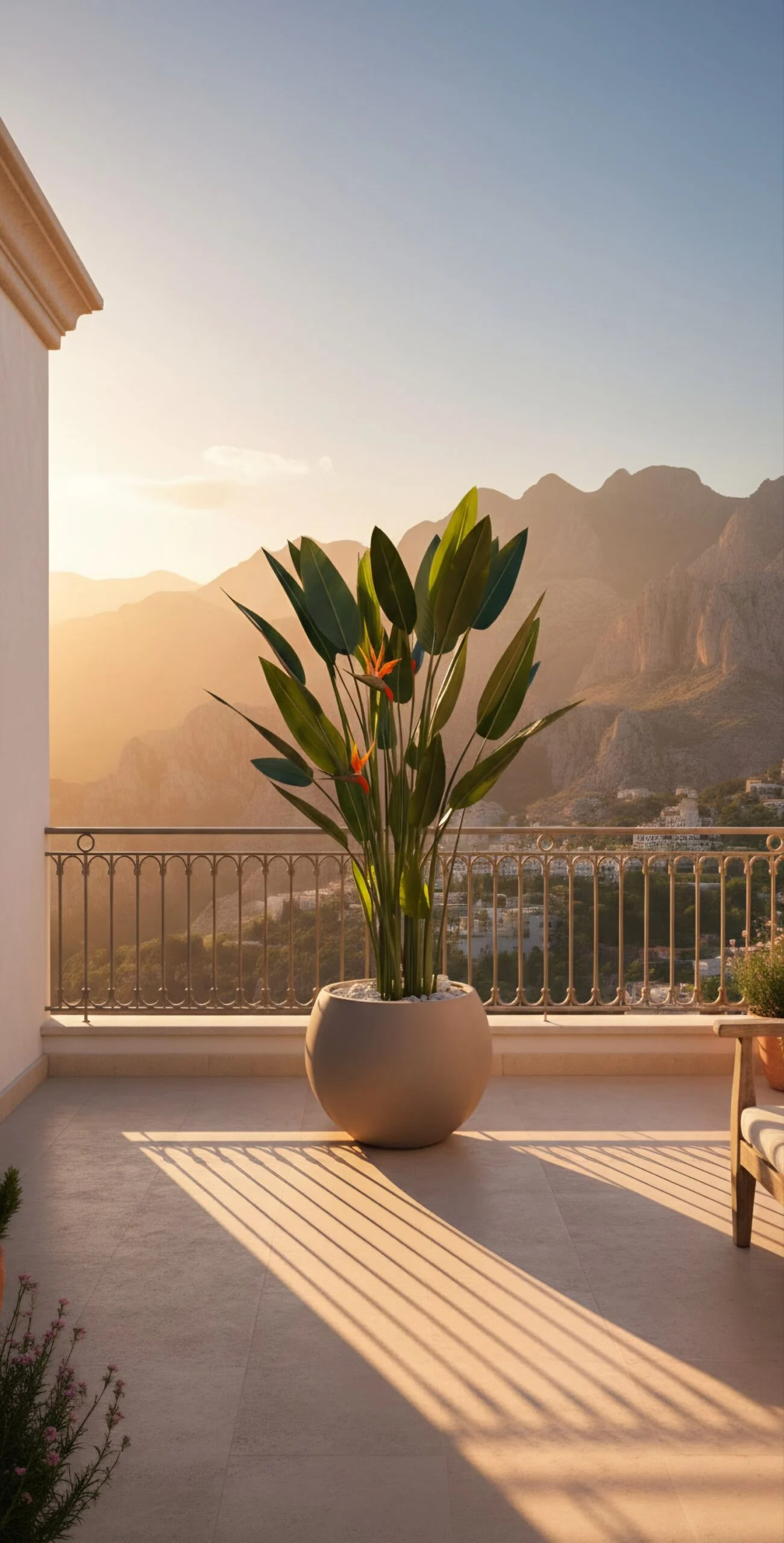Oiseau du Paradis Arrangement avec Planter () 210 cm