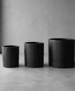 Céramique Nouvelle Cylindre Noir Mat