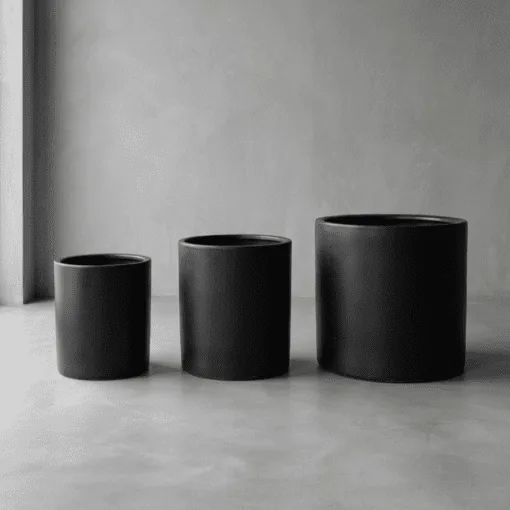 Céramique Nouvelle Cylindre Noir Mat
