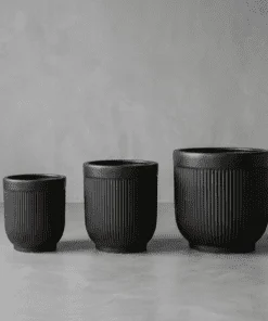 Céramique Nouvelle Nervurée Noir Mat