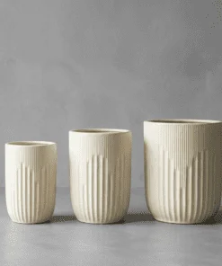 Céramique Nouvelle Design Nervuré Beige