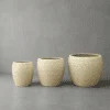 Céramique Nouvelle Nervurée Ronde Beige