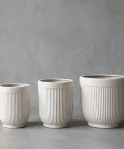 Céramique Nouvelle Nervurée Blanc Mat