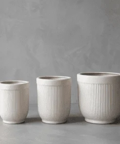 Céramique Nouvelle Nervurée Blanc Mat