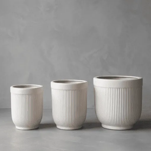 Céramique Nouvelle Nervurée Blanc Mat