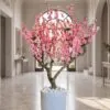 Custom Cherry Blossom 130x130 cm styled in an interior — Neon Jungle Studios
