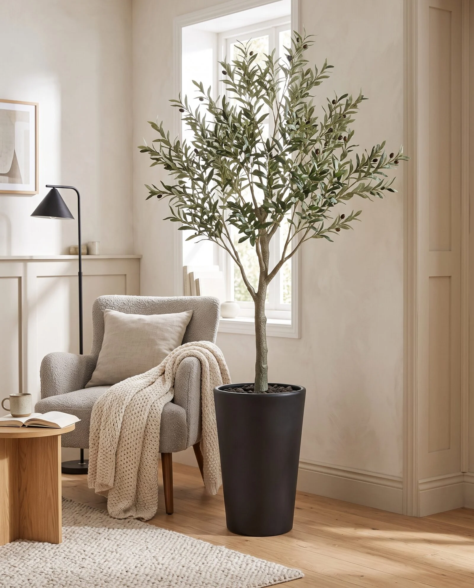 Olive Tree Fiber 150 cm styled in an interior — Neon Jungle Studios