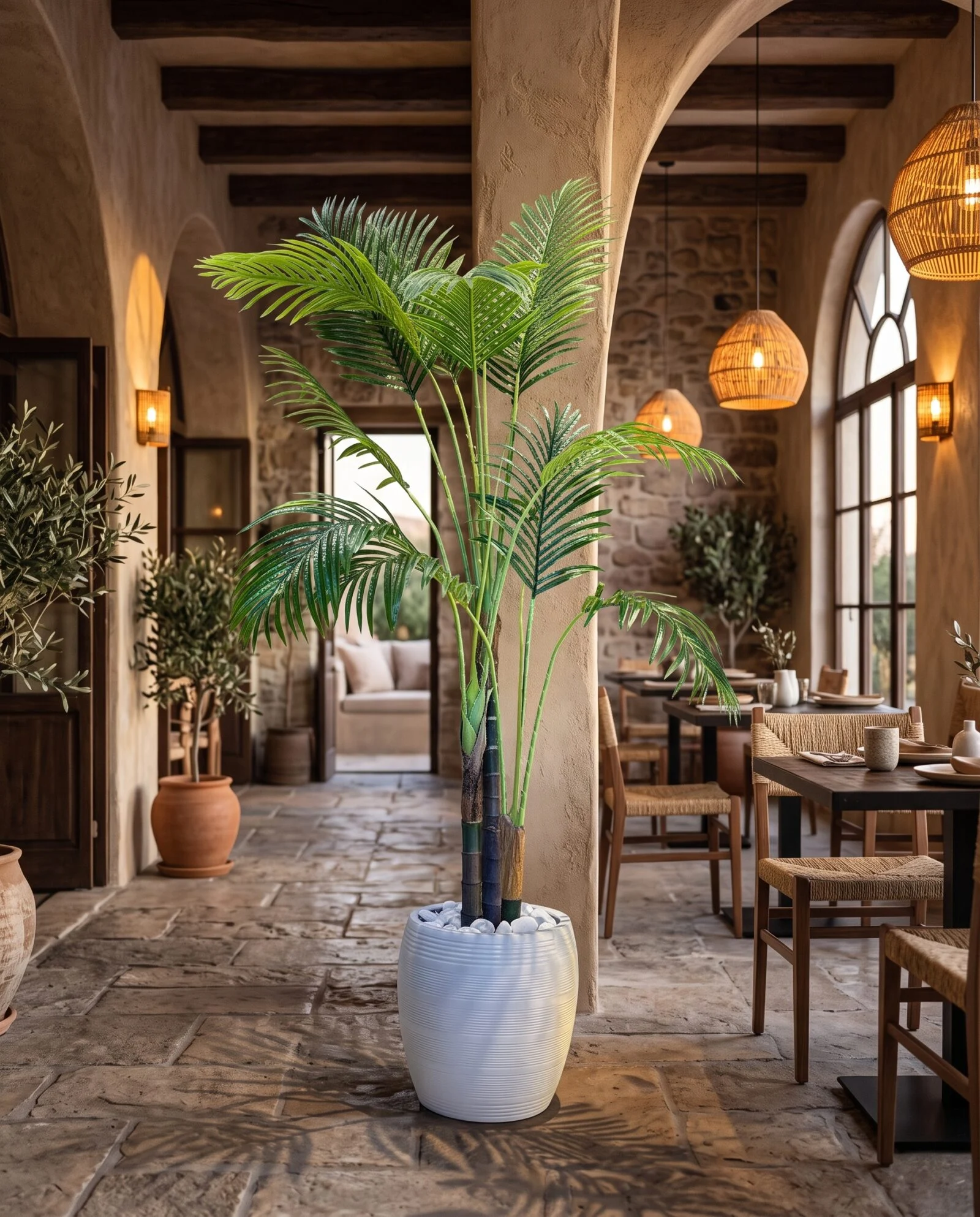 Areca Palm 170 cm 3 trunks styled in an interior — Neon Jungle Studios