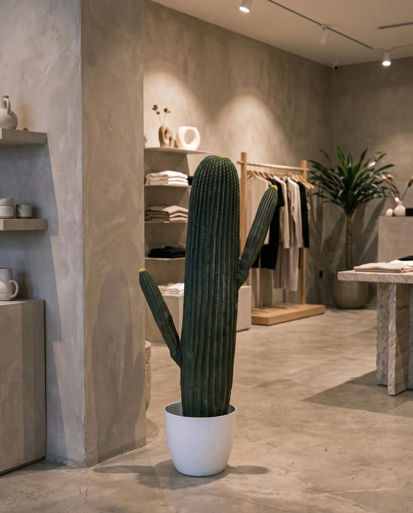 Cactus 80 cm with 2 hands styled in an interior — Neon Jungle Studios