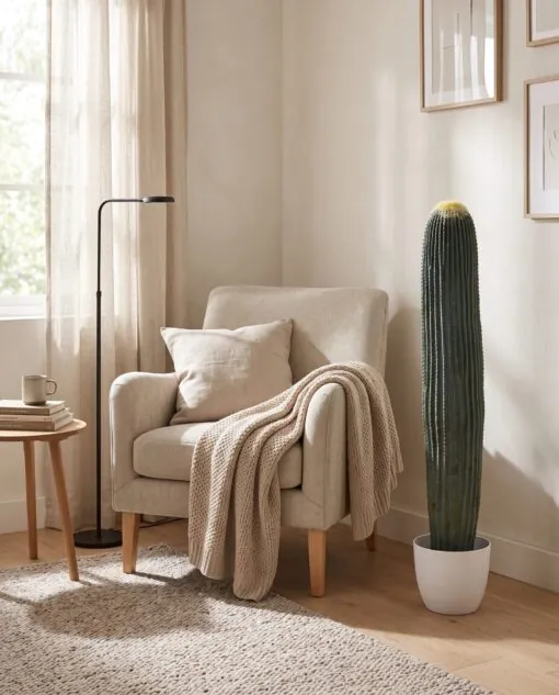 Cactus 90 cm styled in an interior — Neon Jungle Studios