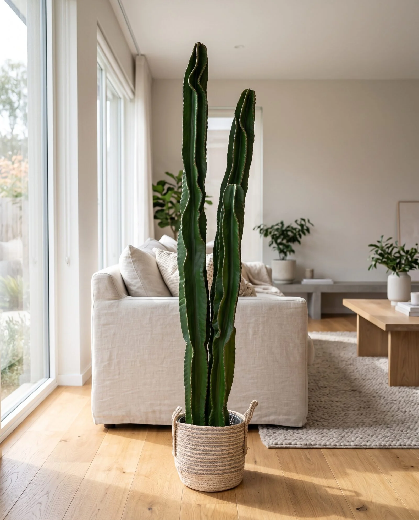 Cactus set of three 170 cm styled in an interior — Neon Jungle Studios