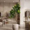 Ficus Elastica 140 cm 3 trunks styled in an interior — Neon Jungle Studios