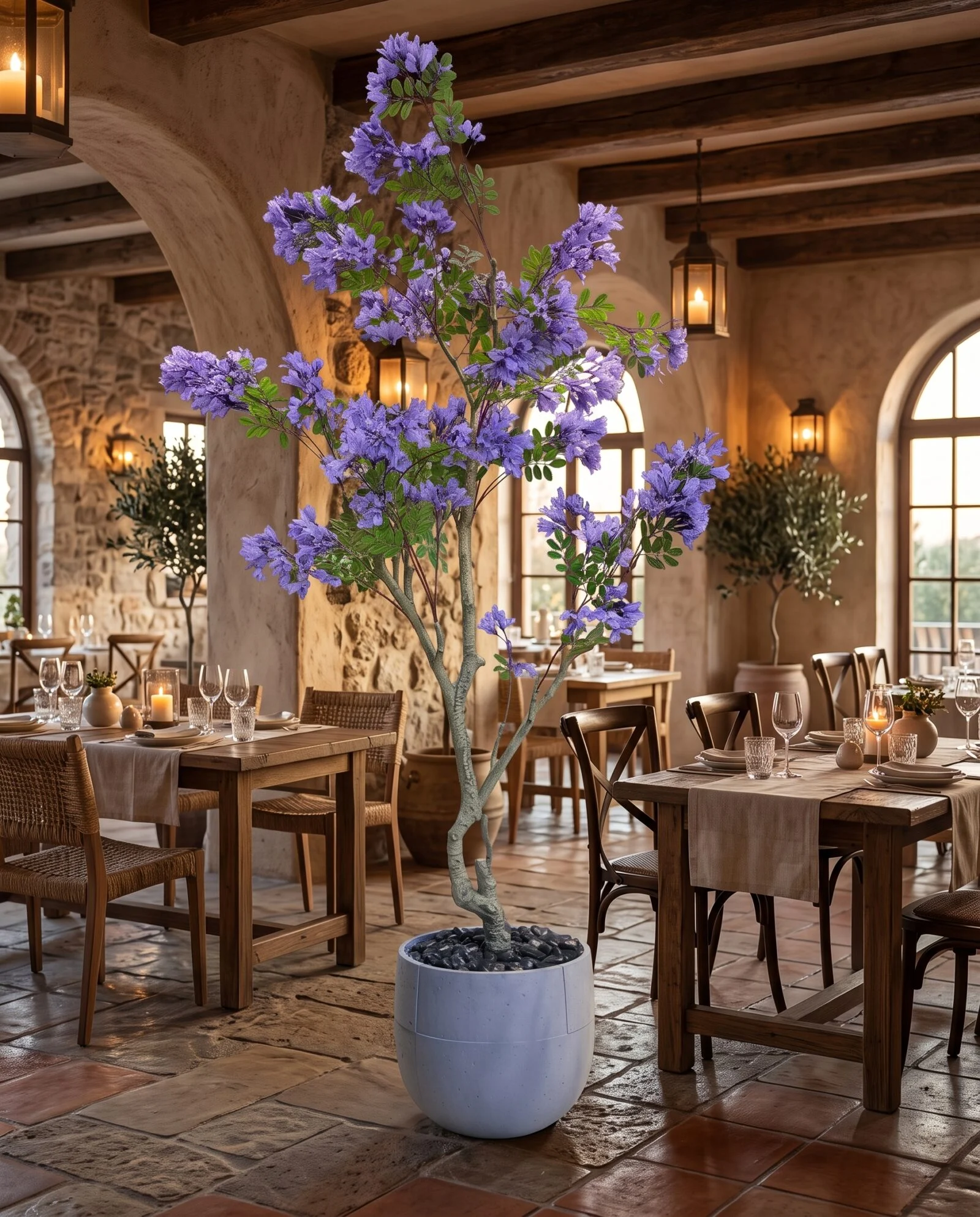 Jacaranda Tree 200 cm styled in an interior — Neon Jungle Studios