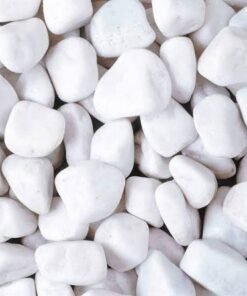 decorative pebbles - White 20 kg (1 bag)