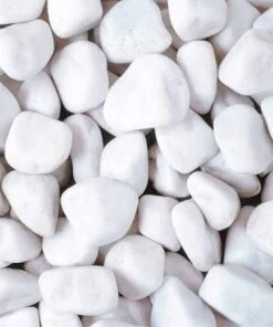 decorative pebbles – White 20 kg (1 bag)