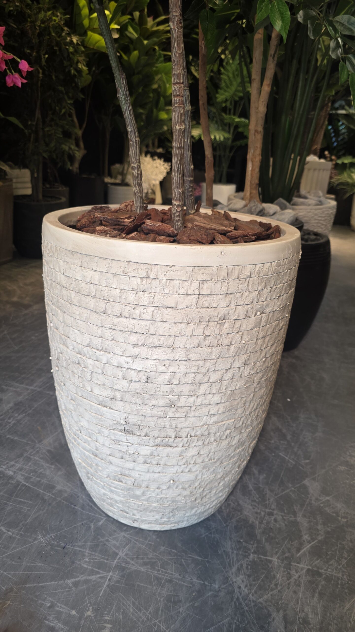 Sahara Weave Fiber Planter – Off-White - Image 5