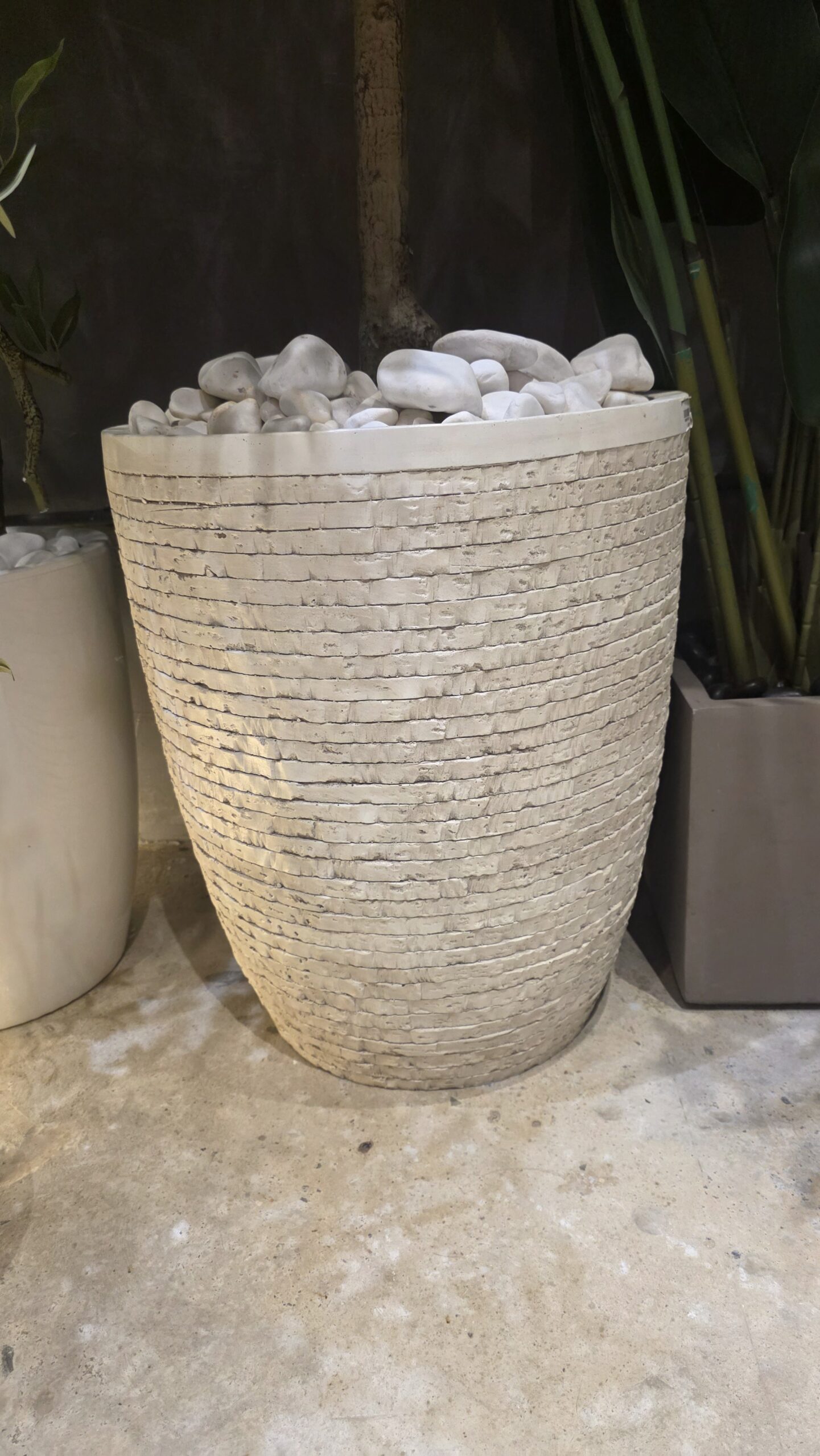 Sahara Weave Fiber Planter – Off-White - Image 4