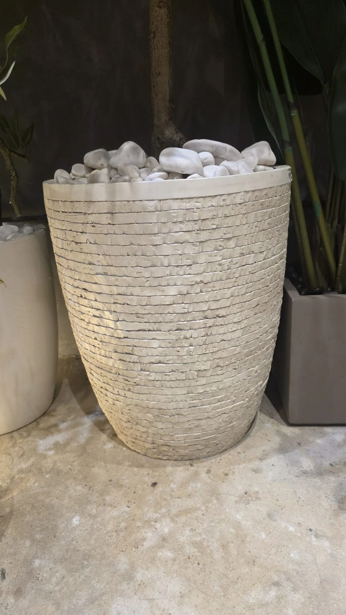 Sahara Weave Fiber Planter – Off-White