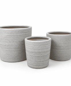 Brushed Gray Cylinder Ceramic
