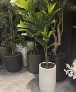 Brushed Gray Cylinder Slim Ceramic