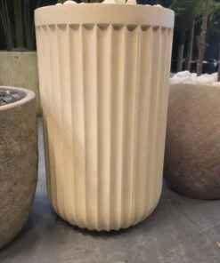 Livia Fluted Fiber Planter H60xD37