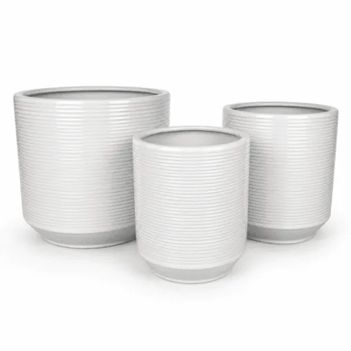 Striped Ceramic Planter