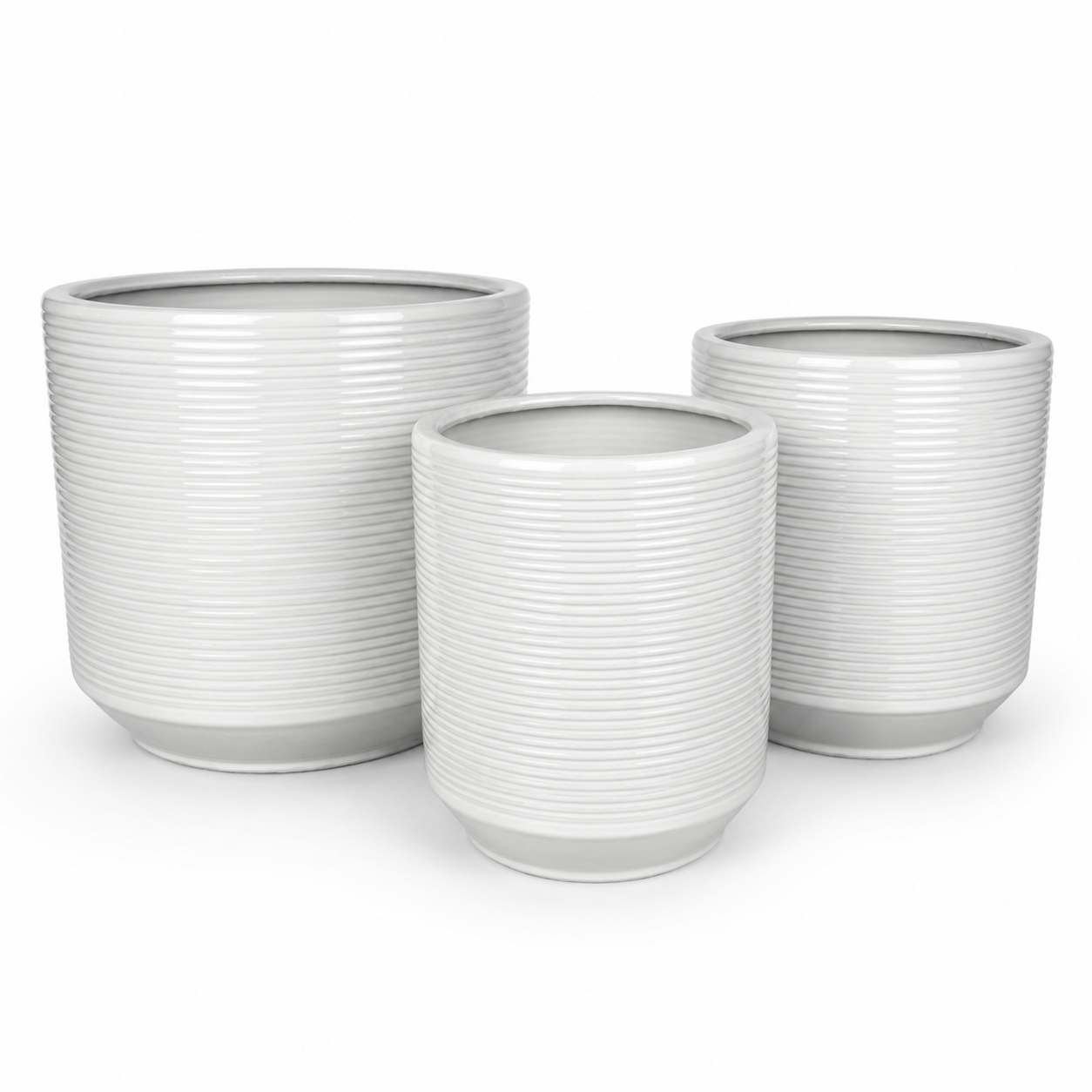 Striped Ceramic Planter